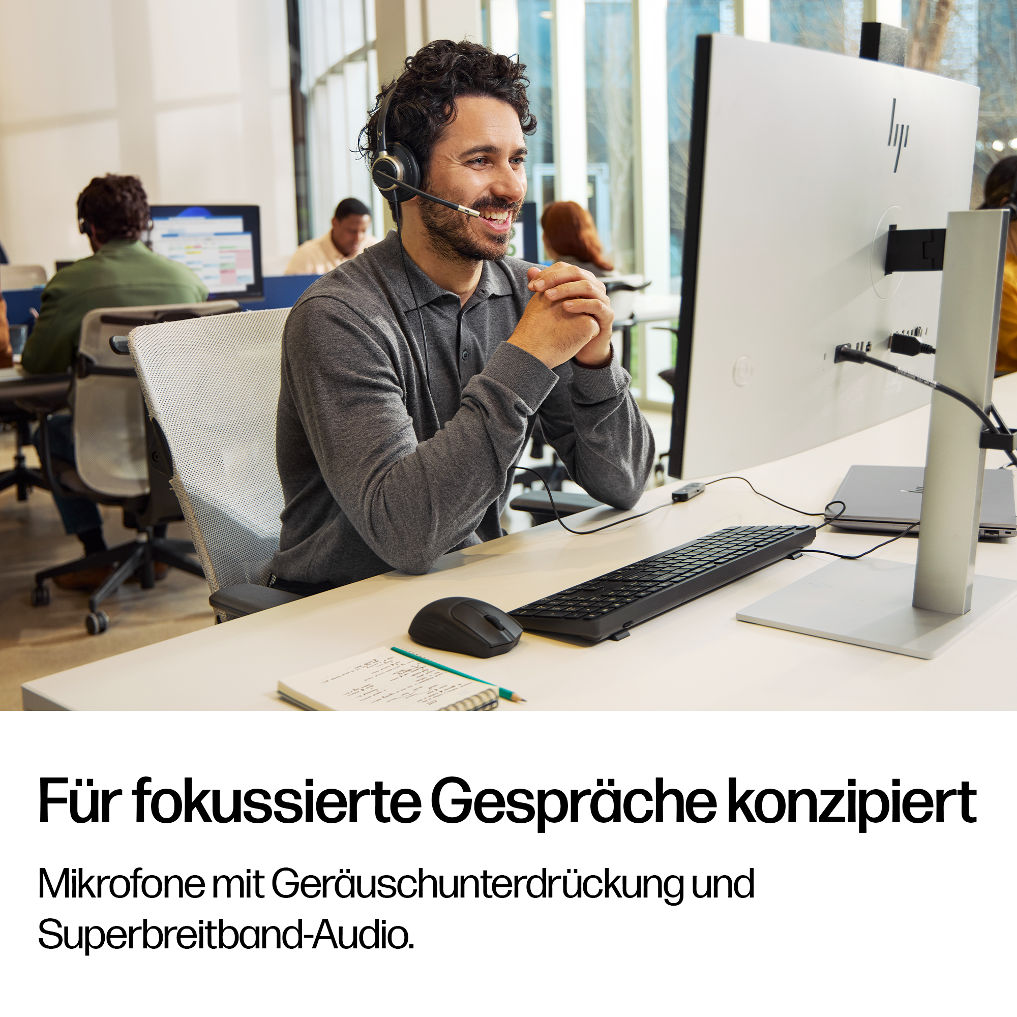 HP Poly Mission 615 Mono USB Headset Schwarz
