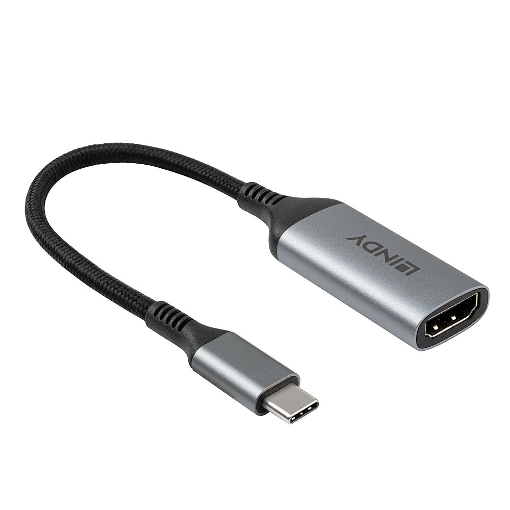 Lindy 43428 USB Typ-C zu HDMI Videokonverter 8K60 Grau