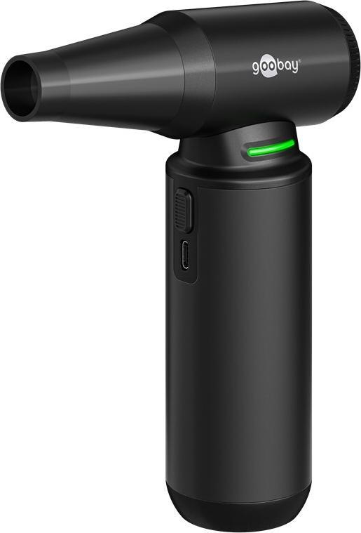 Goobay Staubgebläse Superior schwarz - Reinigungsset inkl. 8 Aufsätze und 3 Bürsten 130 (77831)