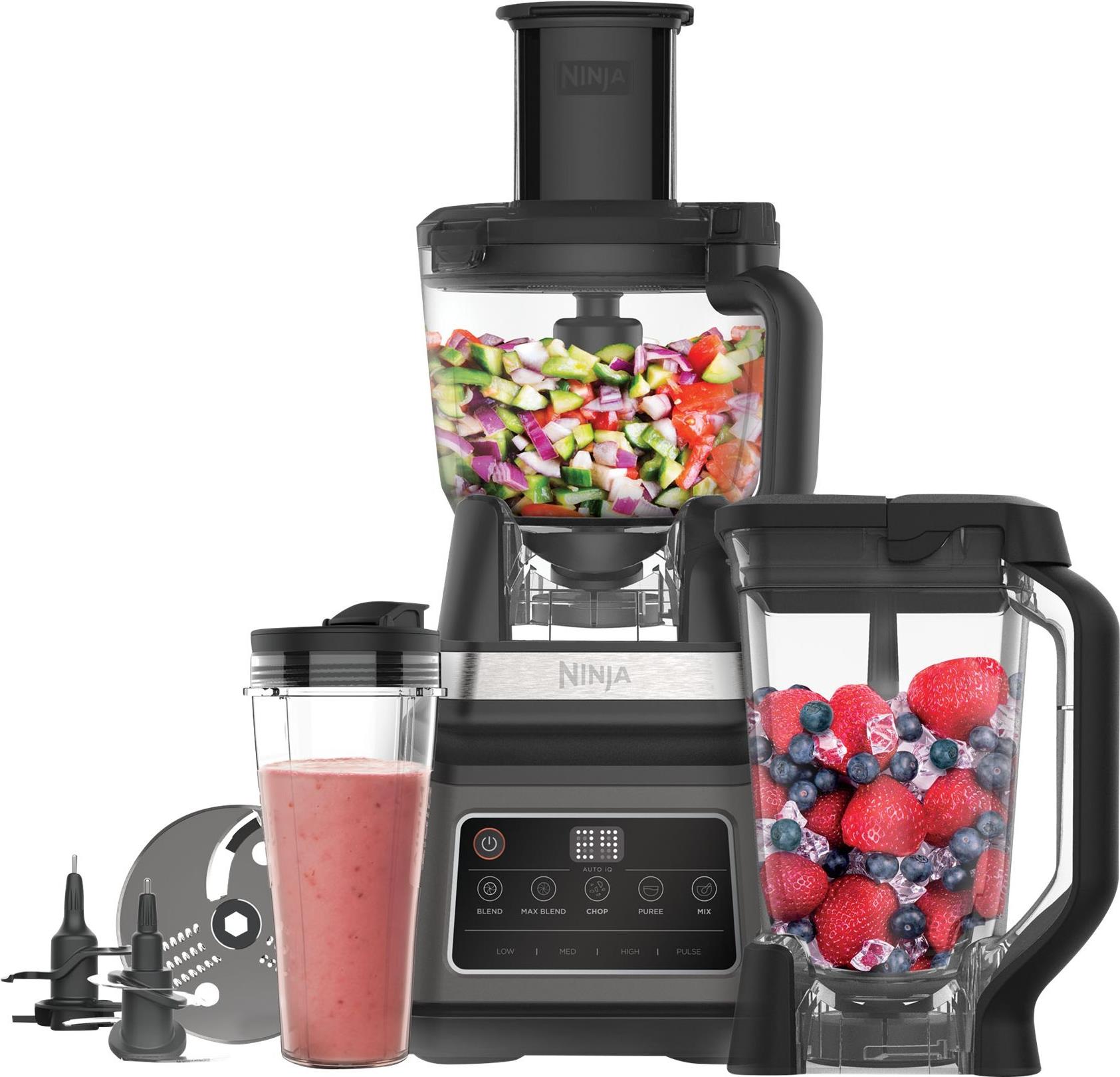 Ninja with Auto-iQ BN800EU 3-in-1-Küchenmaschine 1200 W Schwarz/silber