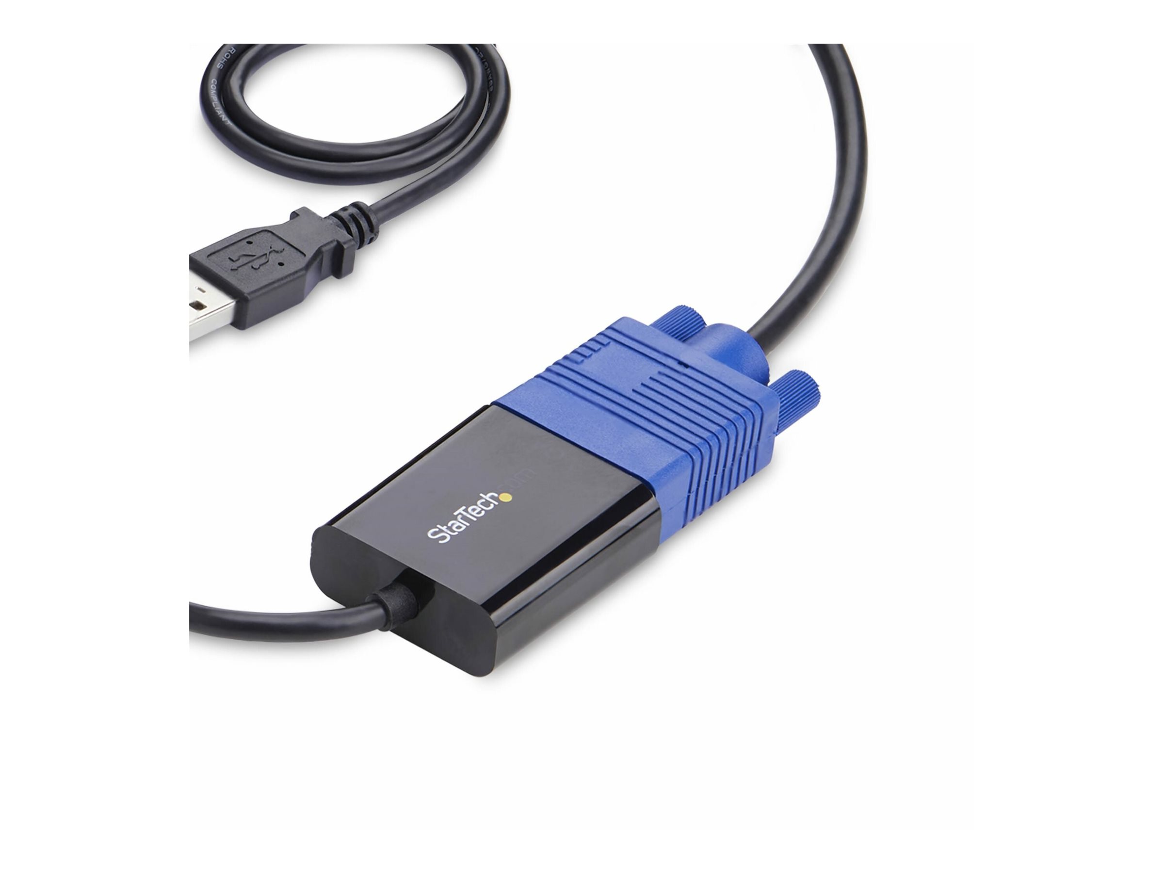 StarTech.com Laptop Crash Cart Adapter, USB/VGA/Mini DisplayPort KVM-Konsole, 1920 x 1200 Pixel, Schwarz