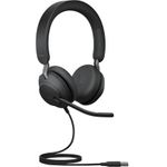 Jabra Evolve2 40 SE Stereo Headset Schwarz - UC-Version, USB-C/A, Busylight -• Headset-Typ: ohraufliegend (24189-989-799)