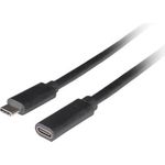 LANBERG USB-C Verlängerungskabel M/F 3.1 1,5m schwarz (CA-USBE-20CC-0015-BK)