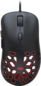 AOC GM510 Gaming Maus kabelgebunden 6 Tasten RGB-Beleuchtung Ergonomisch, DPI-Taste (GM510B)