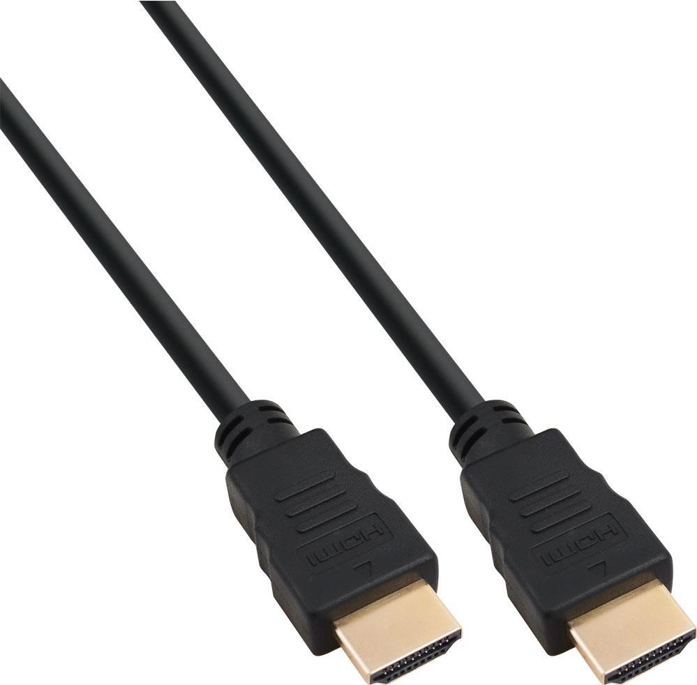 INTOS ELECTRONIC INLINE Zertifiziertes HDMI Kabel Ultra High Speed HDMI 8K4K Stecker Stecker schwarz