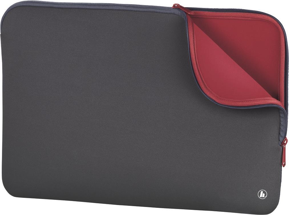 Hama Neoprene Notebooktasche 39,6 cm (15.6" ) Schutzhülle Grau - Rot (00216510)