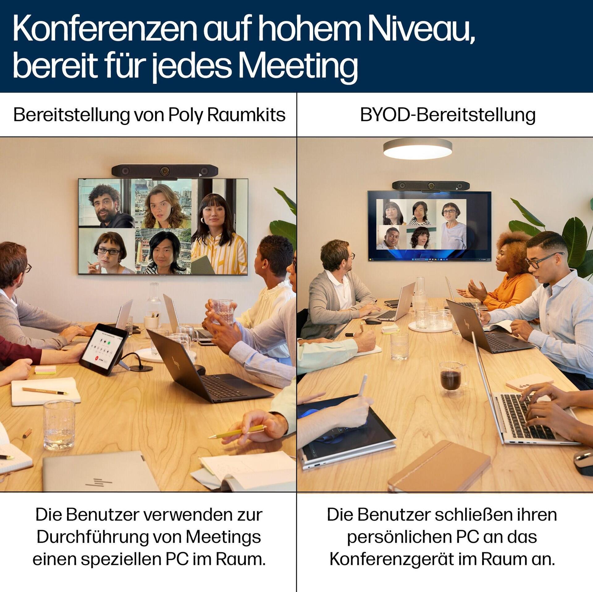 HP Poly Studio V52 USB-Videobar 4K UltraHD 20 MP Weiß