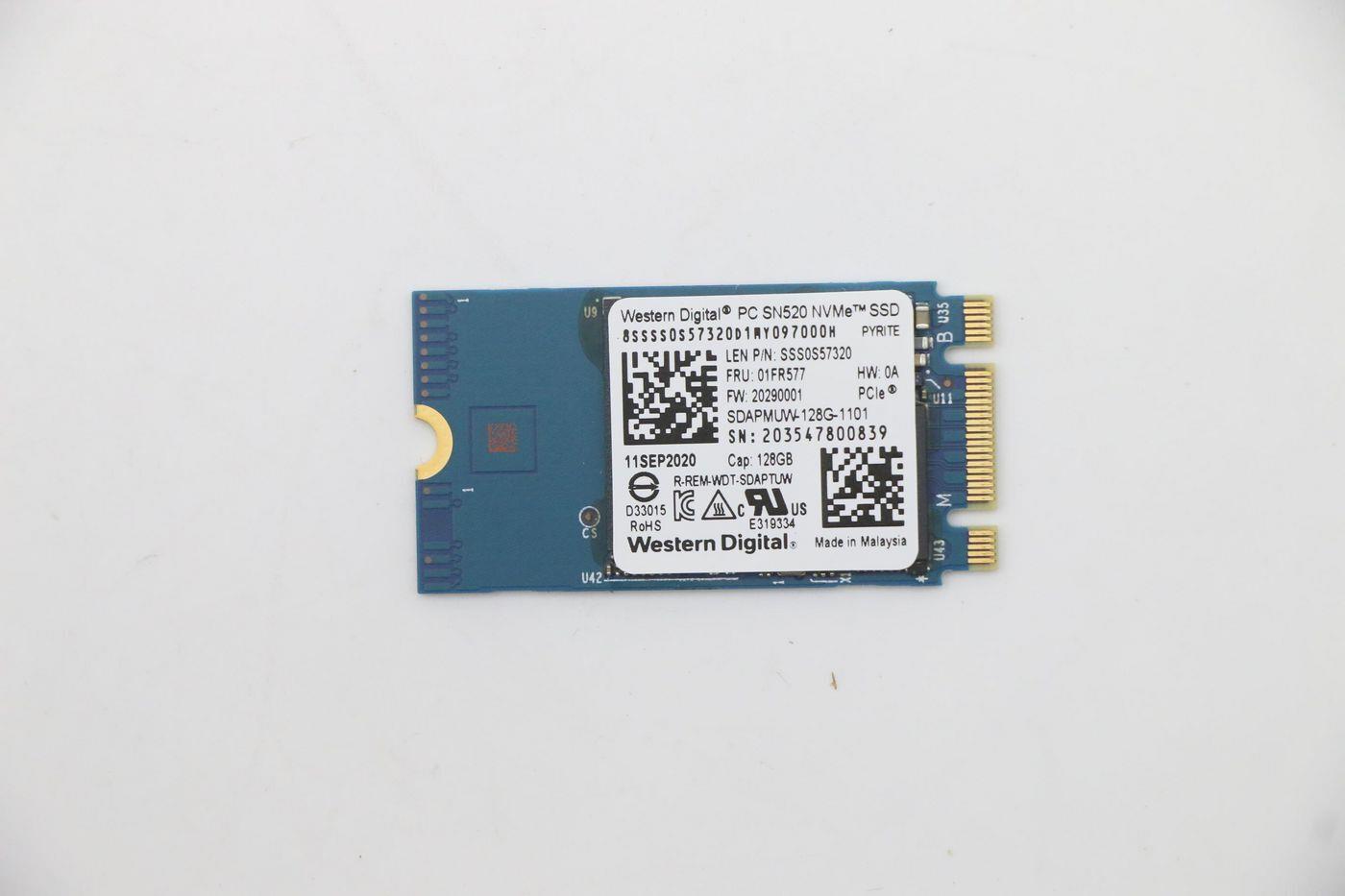 Lenovo Sandisk 1101 128GB M.2 PCIe 2242 SDAPMUW-128G-1101 SS (01FR577)