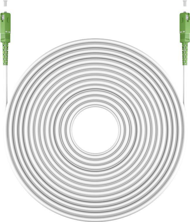 Goobay 59595 Glasfaserkabel 2 m SC/APC FTTH OS2 Weiß (59595)