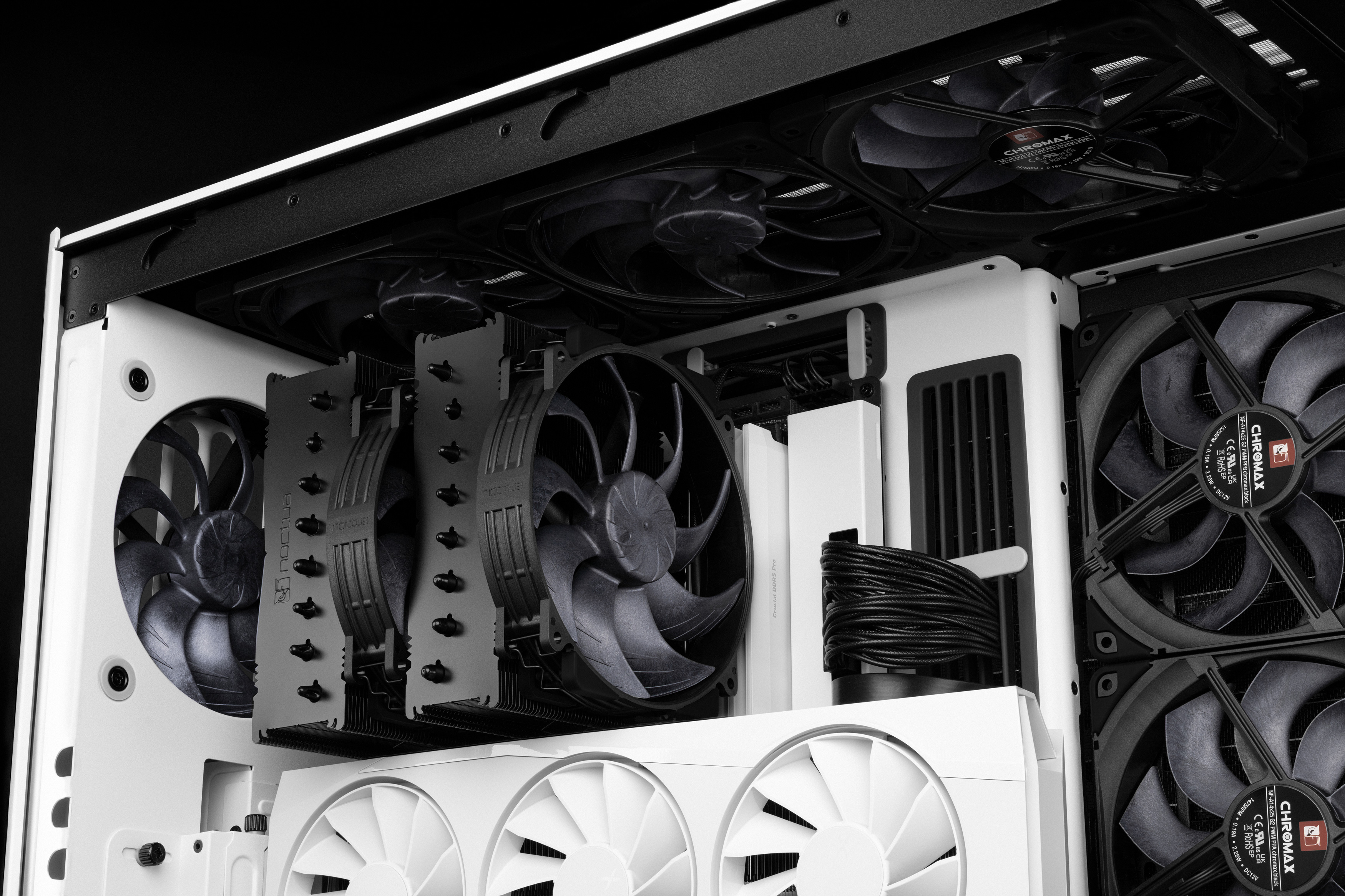 Noctua chromax.black NF-A14x25r G2 PWM Sx2-PP Gehäuselüfter 140 mm 2er-Pack Schwarz