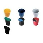 helit Gross-Papierkorb, 30 Liter, PE, gelb rund, mit umlaufendem Griffrand, oberer Durchmesser: 350 mm, - 1 Stück (H6106118)