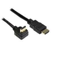 High-Speed-HDMI®-Kabel mit Ethernet, Winkelstecker oben, vergoldete Stecker, 1m, Good Connections® (4510-GWO010)