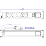 Bachmann Steckdosenleiste 4xCEE7/3 1xCM 916.704 (916.704)
