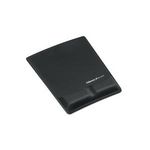 Fellowes Memory Foam Handballenauflage mit integriertem Mauspad, Stoffoberfläche, antibakteriell, schwarz Anpassungsfähige Handgelenkauflage in handgelenkschonender Form mit Schutz vor Bakterien für entspanntes, ergonomisches Arbeiten (9181201)
