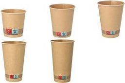 PAPSTAR Papp-Trinkbecher "pure", 0,5 l, braun aus Pappe mit biologisch abbaubarer Beschichtung, - 1 Stück (89158)