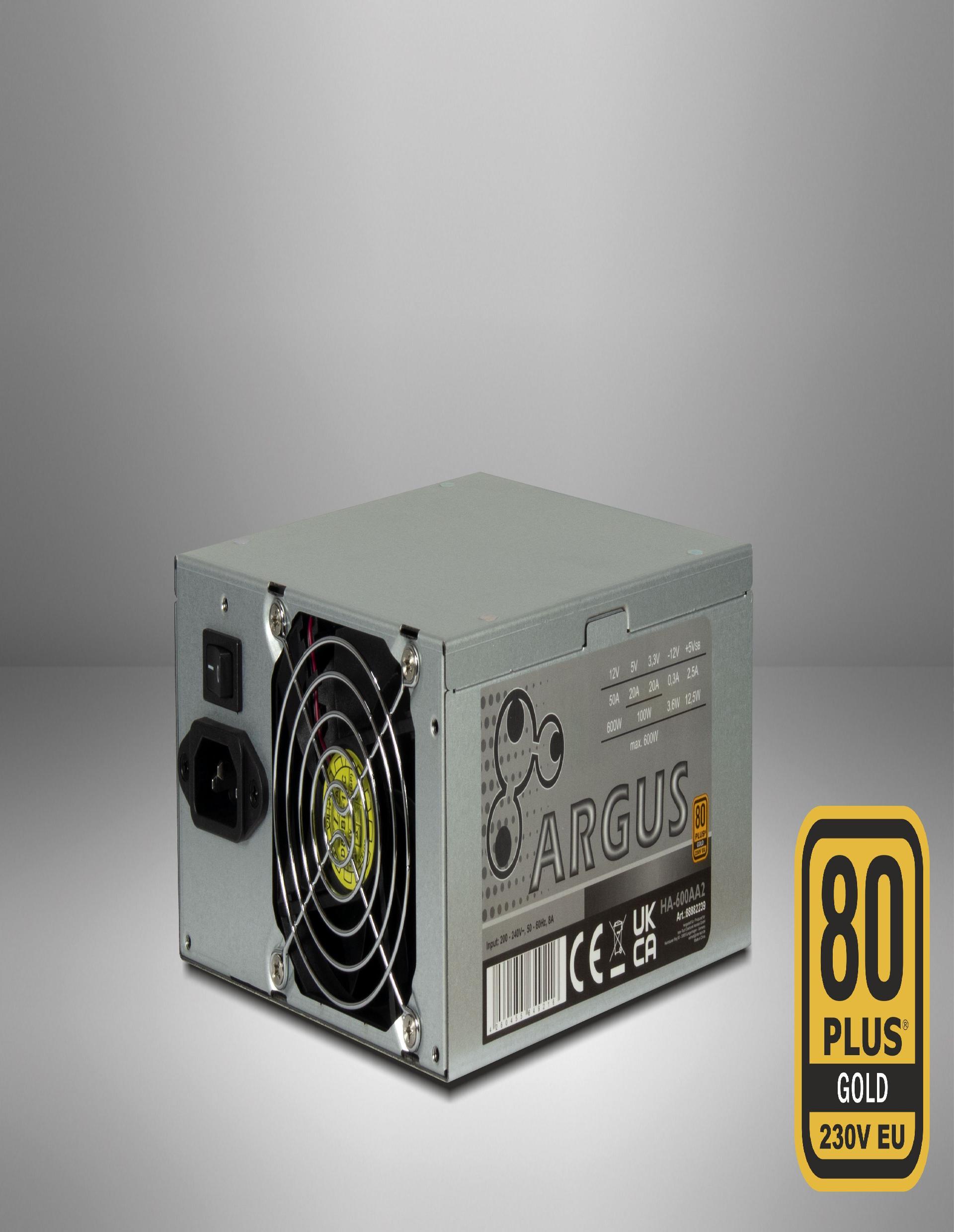 Inter-Tech Argus HA-600AA2 600 Watt 80+ Gold PSU/Power Supply