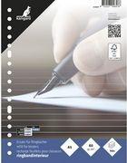 kangaro Ringbucheinlagen, 165 x 210 mm, liniert, 150 Blatt 17-fach gelocht, 60 g/qm, holzfrei, chlorfrei gebleicht - 1 Stück (K-56020)