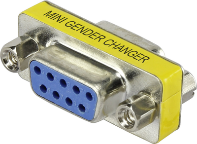 Renkforce RF-4230660 Kabelschnittstellen-/Gender-Adapter D-Sub 9-pin Metallisch - Gelb (29039C205)