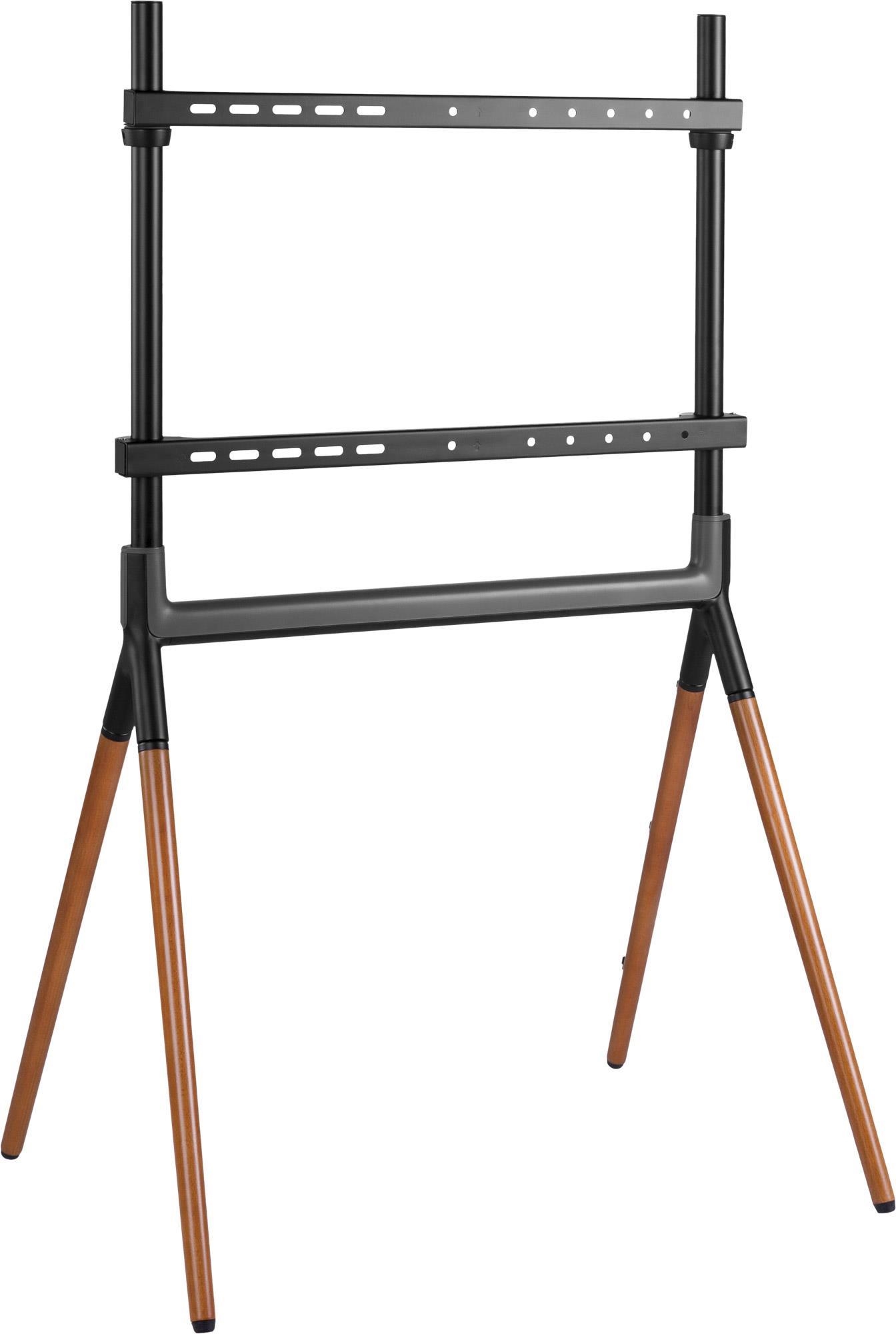 InLine® woodstand Studio TV-Standfuß, für LED-TV 49"-70" (124-178cm), max. 40kg (23132W) (geöffnet)