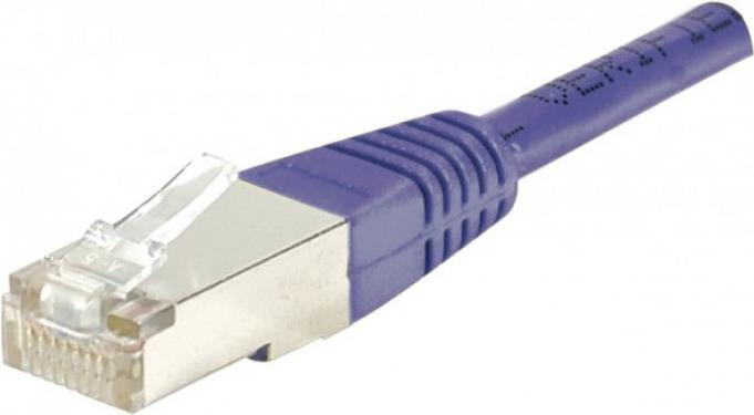 EXERTIS CONNECT Patchkabel F/UTP, CAT.6, violett, 20,0 m Patchkabel mit besonders schmalem Knickschu