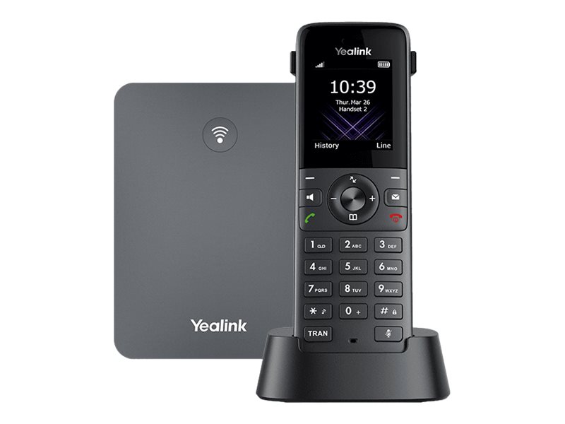 Yealink W73P DECT-VoIP-Telefonsystem (W70B Basis + W73H Mobilteil) Space-grau, Classic Gray