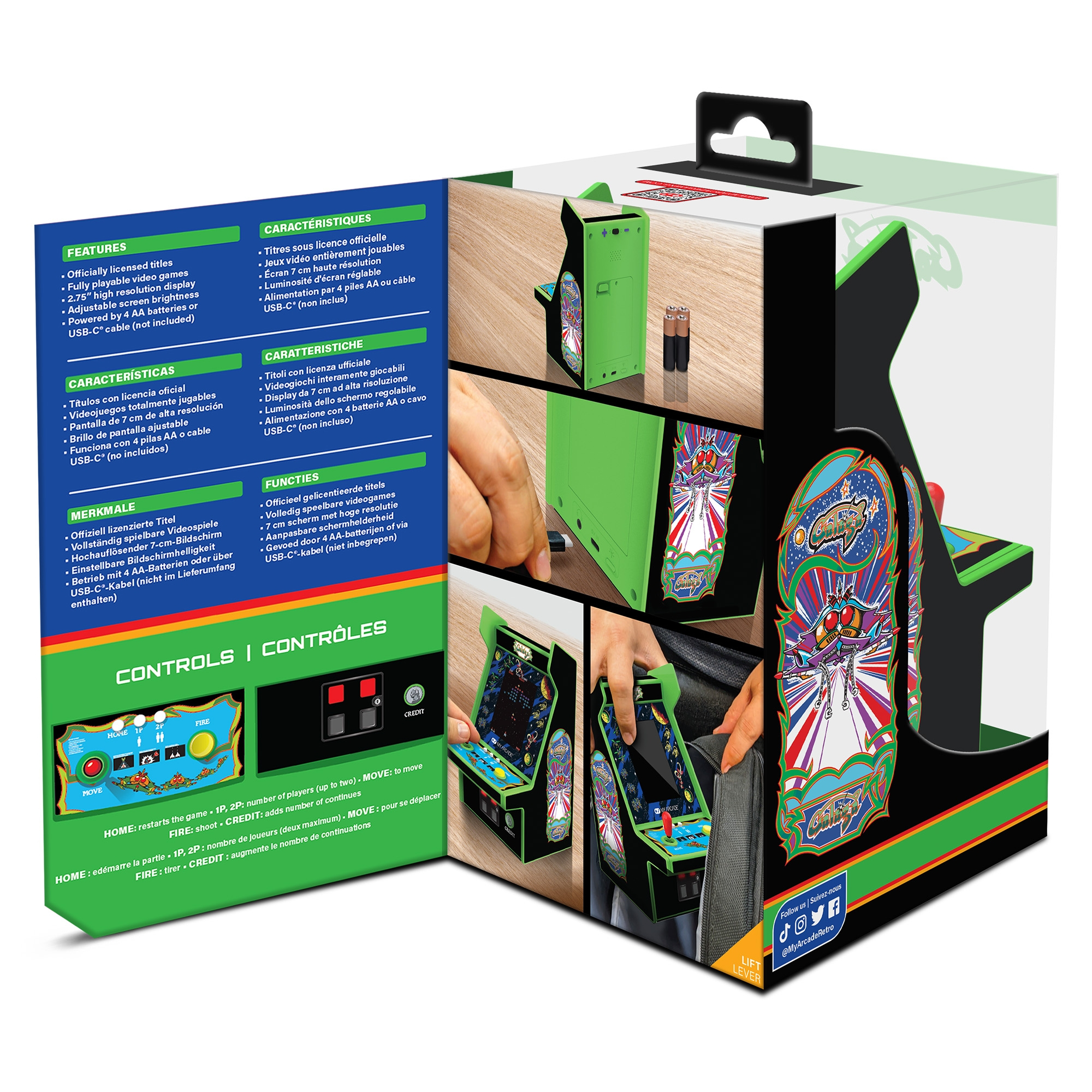 dreamGEAR My Arcade Micro Player Pro Galaga 2 in 1 Mehrfarbig