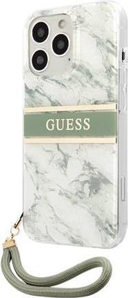 GUESS Hard Cover Marble Stripe with Strap Green für Apple iPhone 13 Pro GUHCP13LKMABGR (GUHCP13LKMAB