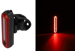FISCHER Fahrrad-Akku-LED-Bremslicht, Stableuchte Premium-Rücklicht + Stop-Licht, 50 Lichter (25 leuchten - 1 Stück (50641)