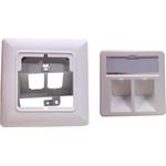 Helos Keystone - Anschlussdose designfähig 2-fach reinweiß (371984)