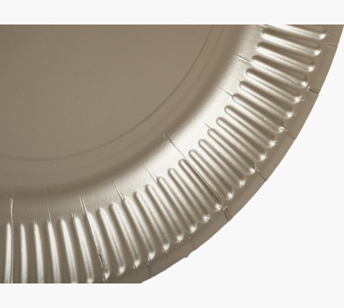 PROnappe Papp-Teller Rund 23 cm Gold