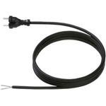 Bachmann Electric Strom Anschlusskabel [ Konturen-Stecker - Kabel, offenes Ende] Schwarz 5.00 m 246186 (246186)