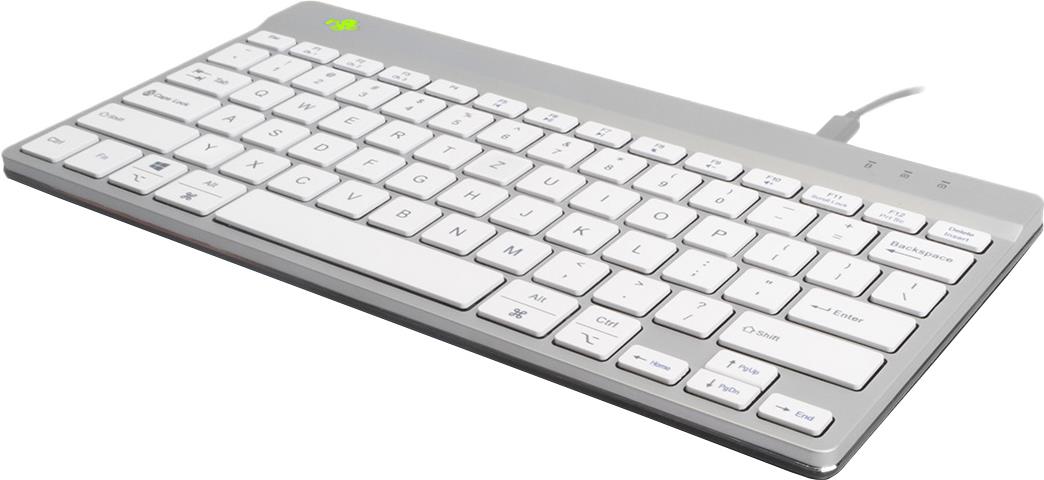 R-Go Tools Compact Break RGOCODEWDWH Tastatur USB QWERTZ Deutsch Weiß (RGOCODEWDWH)