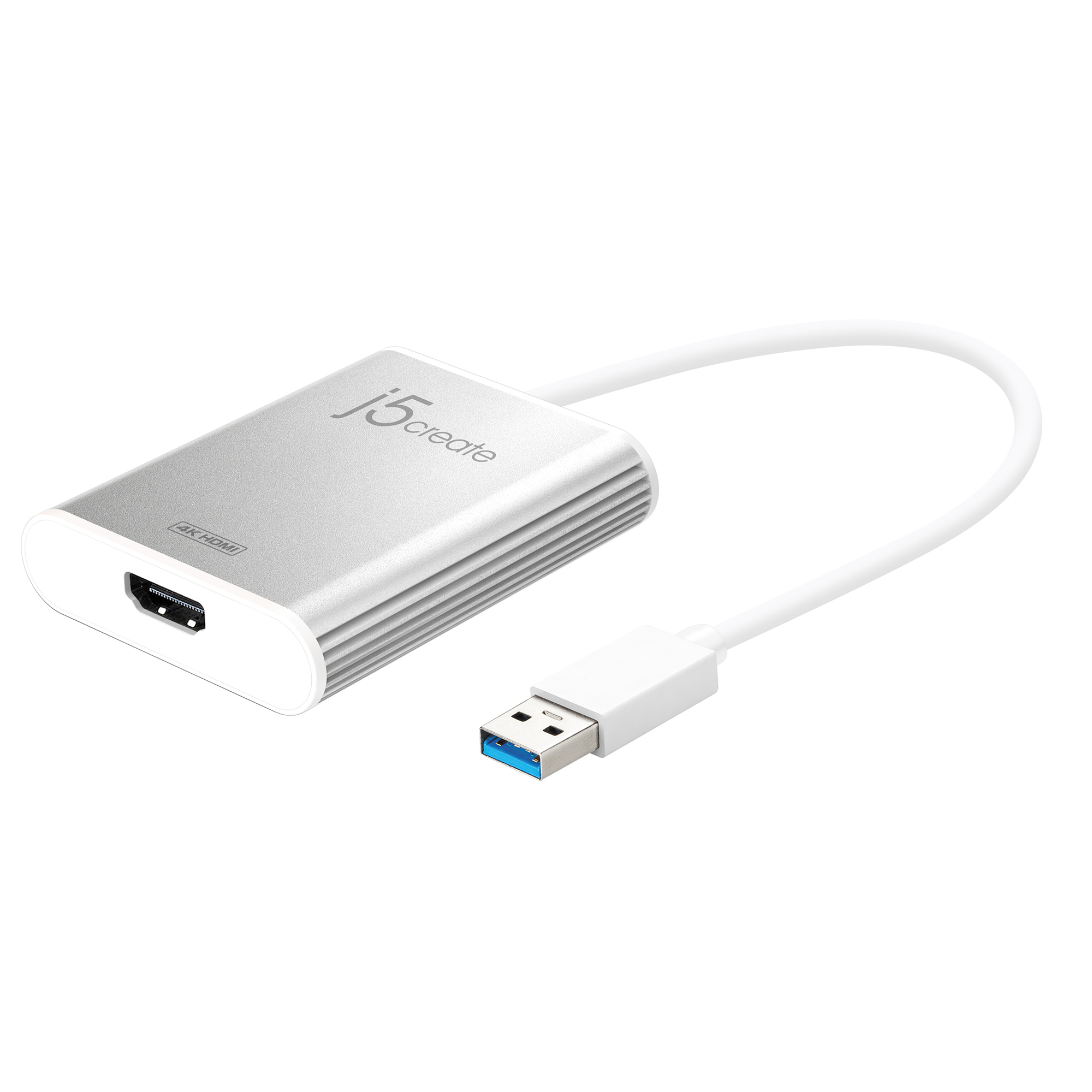 j5create JUA354-N USB 3.0 zu 4K HDMI Display Adapter Silber