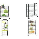 metaltex Allzweckwagen Sprinter, 3 Etagen, silber-schwarz Material: aus plastifiziertem Draht/Rohr, 3 stabile - 1 Stück (938000026)