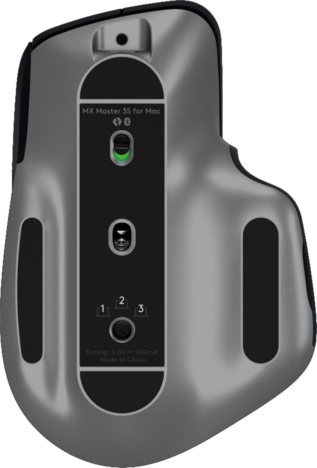 Logitech MX Master 3S for Mac Kabellose Maus Bluetooth 8000 DPI 7 Tasten Space-grau