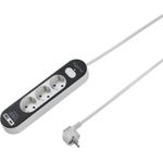 SY-4755366 Steckdosenleiste mit Schalter Weiss Grau Schutzkontakt 1 St. (SY-4755366)