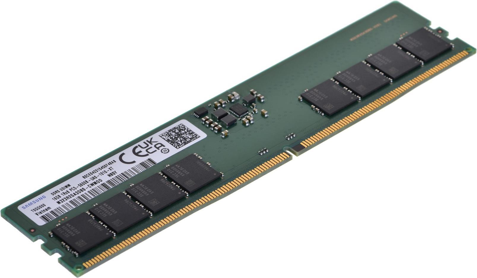 Samsung UDIMM non-ECC 16GB DDR5 1Rx8 5600MHz PC5-44800 M323R2GA3DB0-CWM (M323R2GA3DB0-CWM)