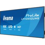 265,7cm/104.6" (5120x2160) iiyama LH10552UWS-B1AG 21:9 5K UW IPS 8ms 60Hz HDMI DisplayPort USB-C RJ45 RS-232c VESA Speaker WiFi Black (LH10552UWS-B1AG)