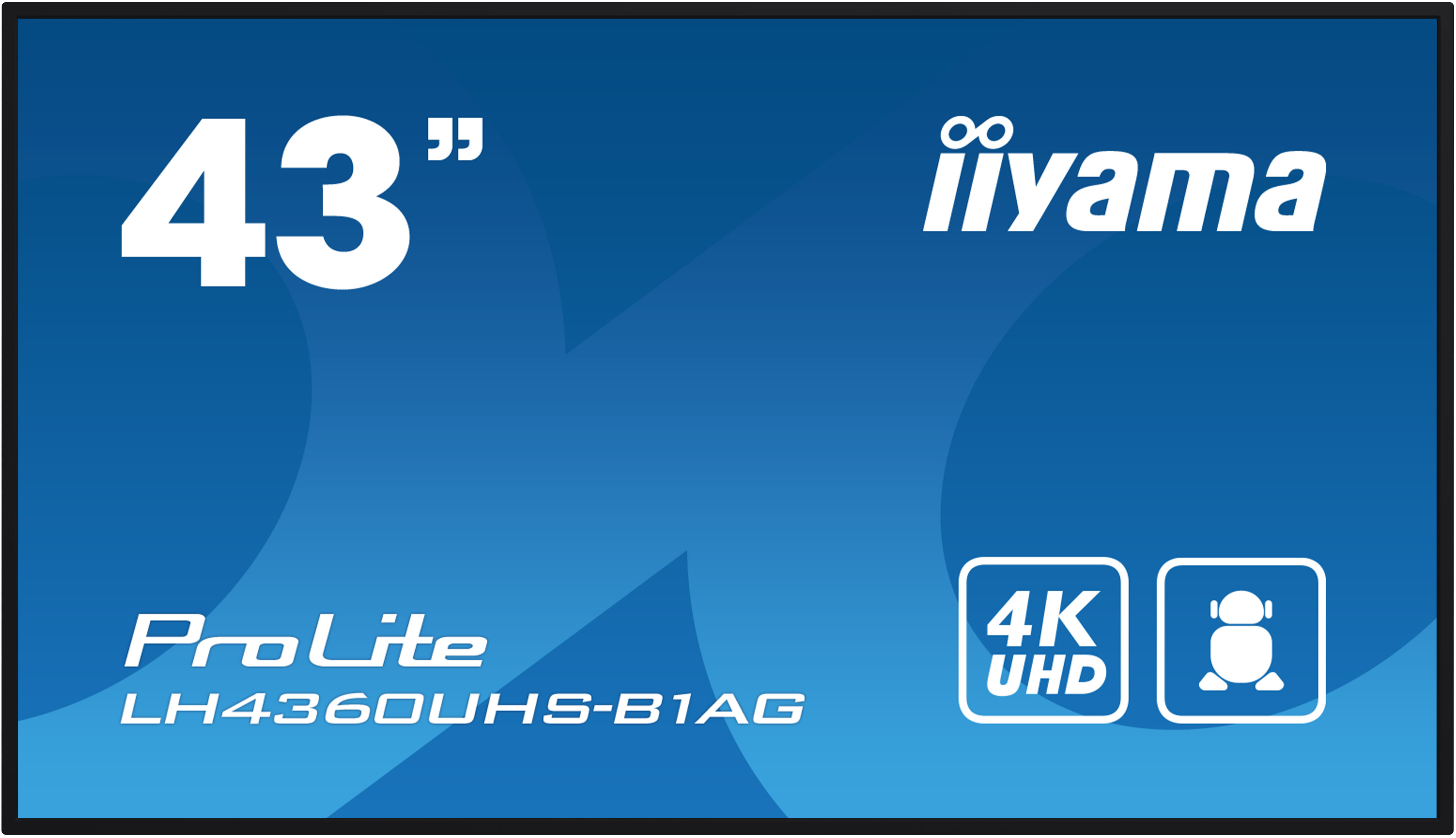 iiyama PROLITE Digitale A-Platine 108 cm (42.5") LED WLAN 500 cd/m² 4K Ultra HD Schwarz Eingebauter Prozessor Android 11 24/7 (LH4360UHS-B1AG)