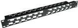 ACT 24 Port Keystone jack 45 degrees patch panel without connectors. Number of sockets: 24 24 port keystone panel 45 deg (PP1033)