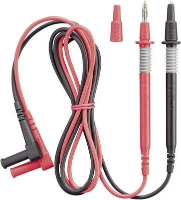 Benning Sicherheits-Messleitungs-Set [ Lamellenstecker 4 mm - Prüfspitze] 1.00 m Schwarz, Rot Messleitungen 4 mm (044145)
