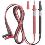 Benning Sicherheits-Messleitungs-Set [ Lamellenstecker 4 mm - Prüfspitze] 1.00 m Schwarz, Rot Messleitungen 4 mm (044145)