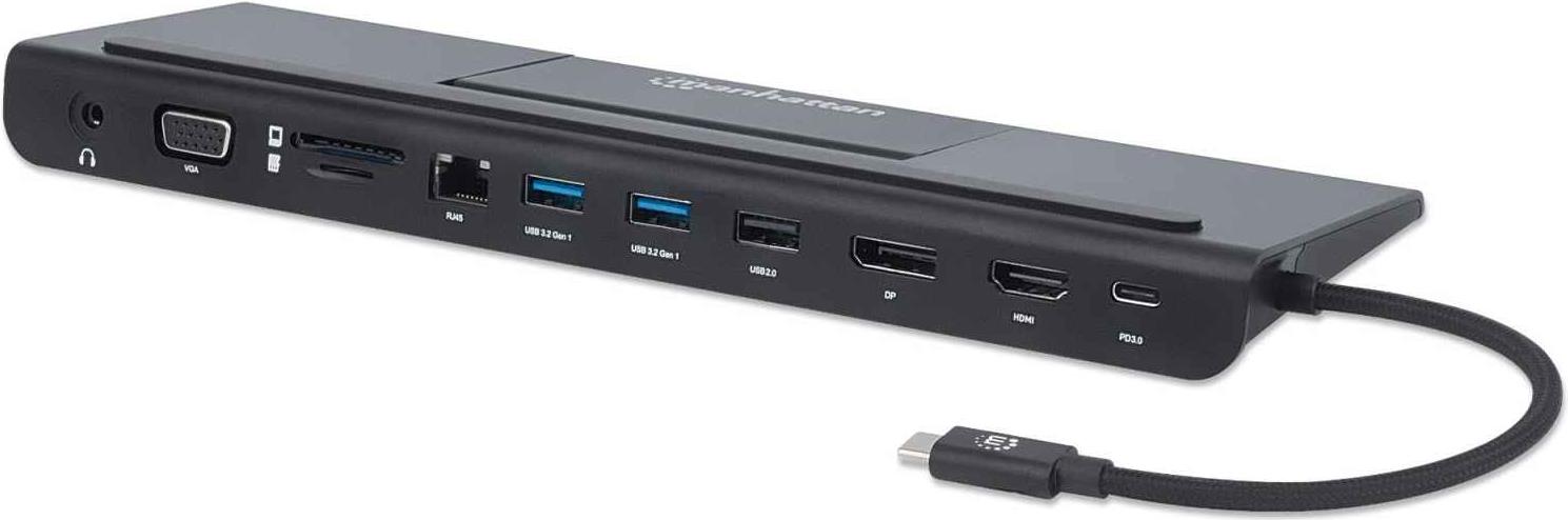 Manhattan USB-C Dockingstation MST 11-in-1 Grau