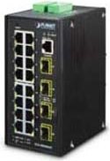 Planet Technology Corp. PLANET Industrial 16-Port 10/100/1000T + 4 100/1000X SFP (IGS-20040MT)