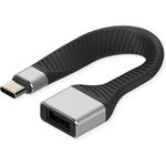 ROLINE USB 3.2 Gen 2 Silikonkabel, C-A, ST/BU, 10Gbit/s, Emark, schwarz, 11 cm (11.02.9016)