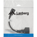 Lanberg CA-C14E-10CC-0018-BK Stromkabel Schwarz 0,18 m C14-Koppler (CA-C14E-10CC-0018-BK)