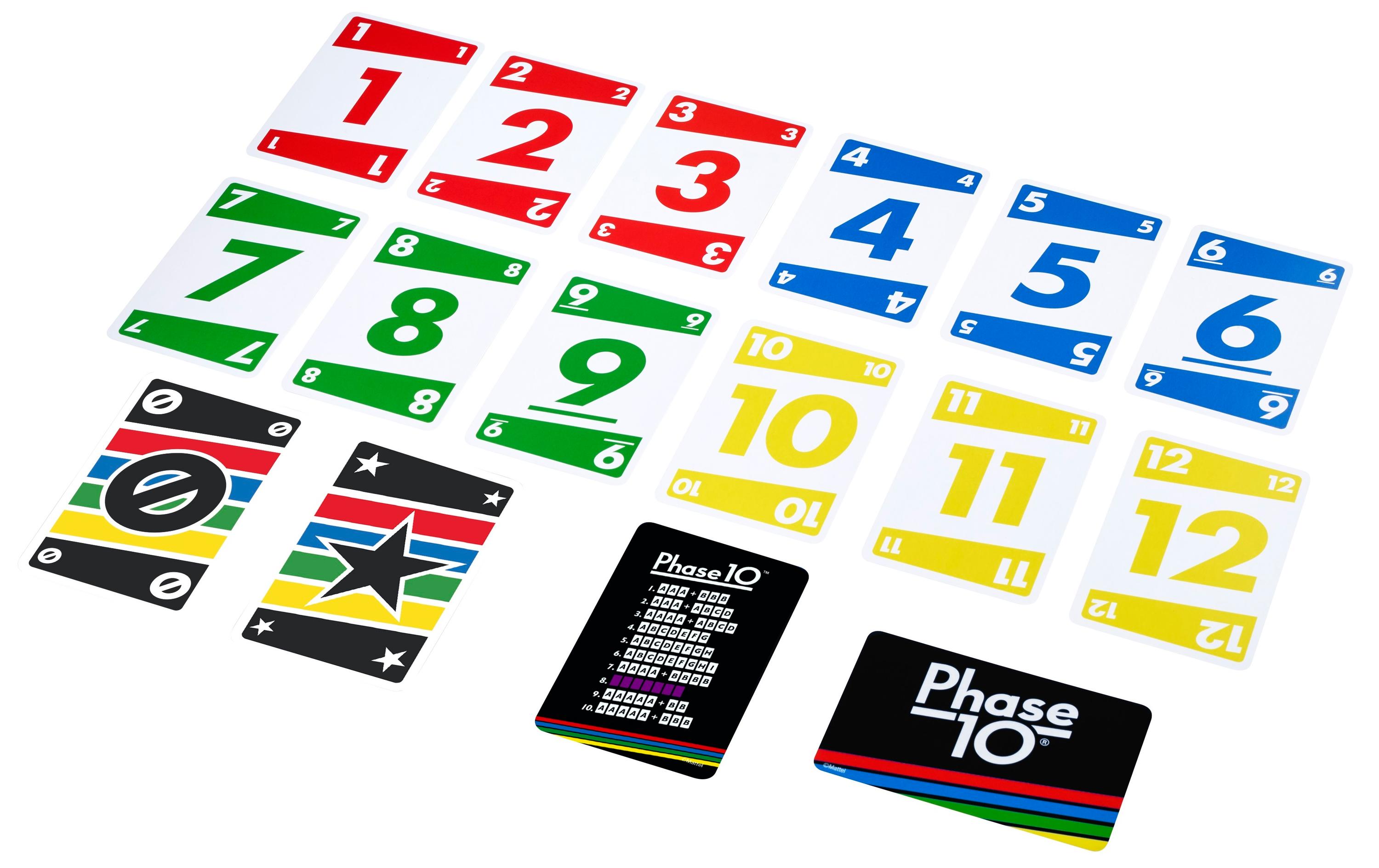 Mattel Games Phase 10 Kartenspiel für 2-6 Spieler ab 7 Jahren