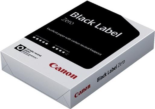 Canon Black Label Zero FSC. Empfohlene Nutzung: Laser-/Inkjet-Druck, Papiergröße: A4 (210x297 mm), Blätter pro Packung: 500 Blätter. Zertifizierung: TCF (99859254)