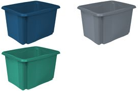 keeeper Aufbewahrungsbox "emil eco", 30 Liter, grau Farbe: eco-grey, Dreh-/Stapelbox, aus 100% - 1 Stück (1051613800000)