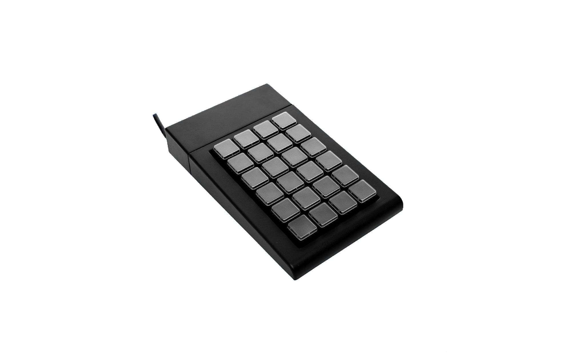 Active Key Contour AK-100/24 Kabelgebundene Mini-Tastatur USB 24 Tasten QWERTZ (CH) Schwarz